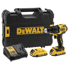 Дрель-шуруповерт аккумуляторная бесщёточная ударная DeWALT DCD709D2T - №1