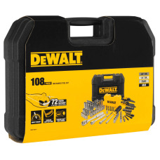 Набор головок, бит, ключей шестигранных 1/4" и 3/8", 108 предметов. DeWALT DWMT73801-1 - №2