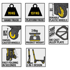 Тележка грузовая раскладная Stanley SXWT-FT585 - №3