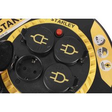 Подовжувач на котушці Stanley 20 м, 4 розетки, IP44 Stanley SXCR-111 - №6